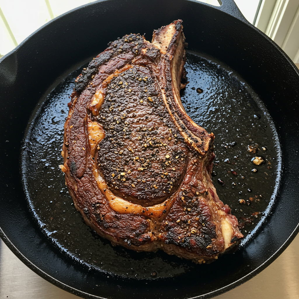 11. Garlic Pepper Crusted Steak