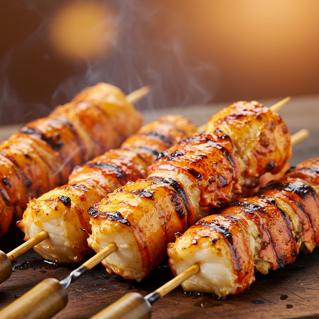 11. Grilled Lobster Skewers