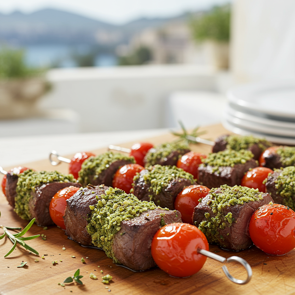 11. Mediterranean Herb-Crusted Beef Kebabs