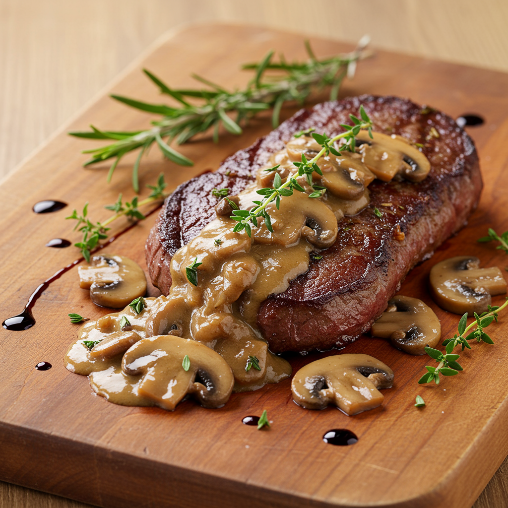 11: Mushroom and Thyme Venison Steaks