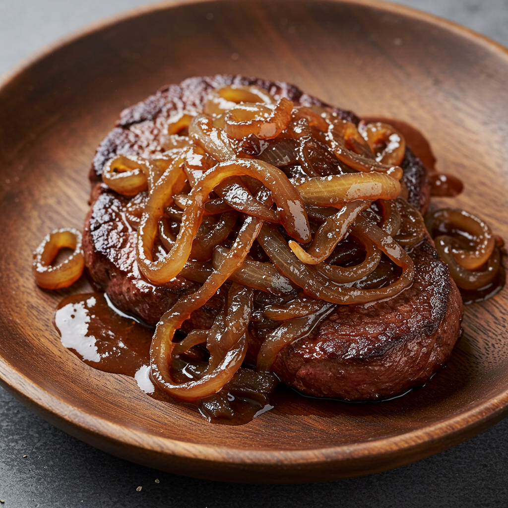 12: Bourbon-Free Venison Steaks with Caramelized Onions