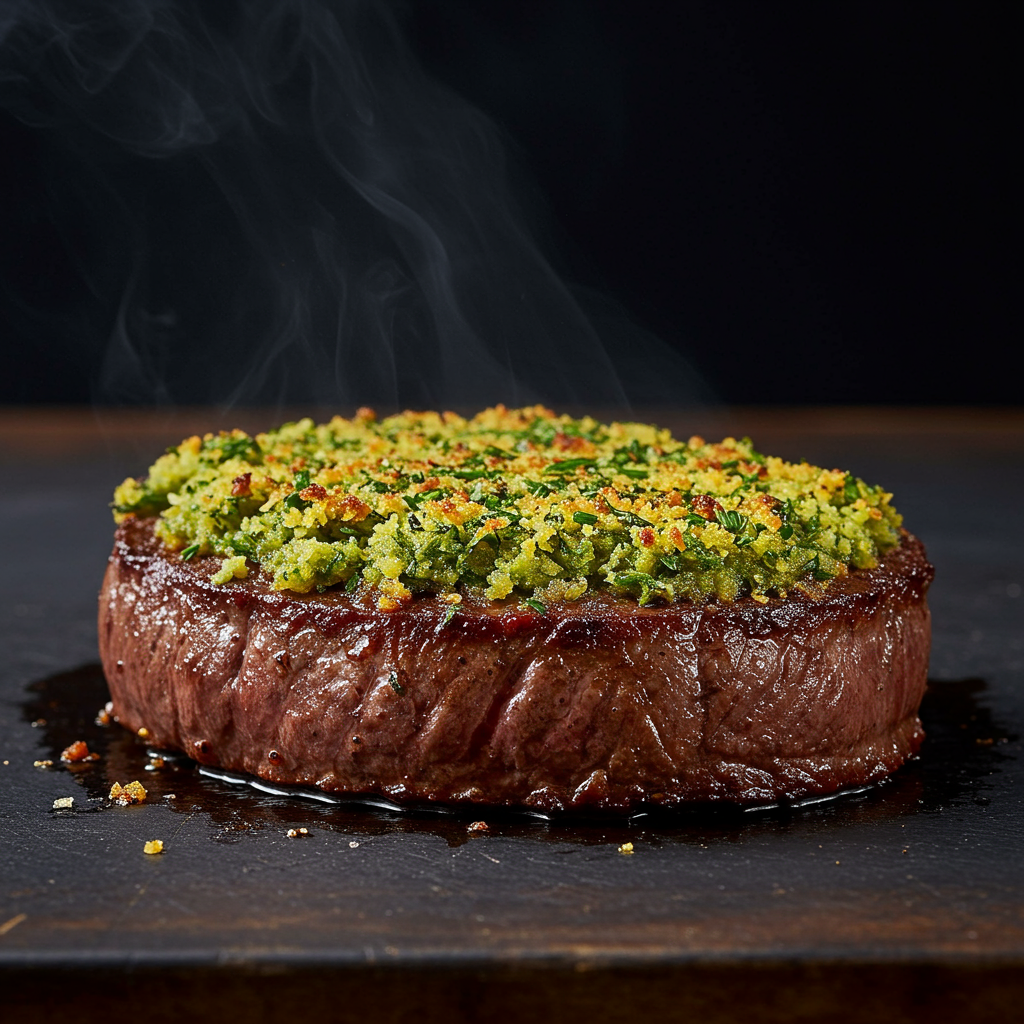 12. Flat Iron Steak with Herb Crust