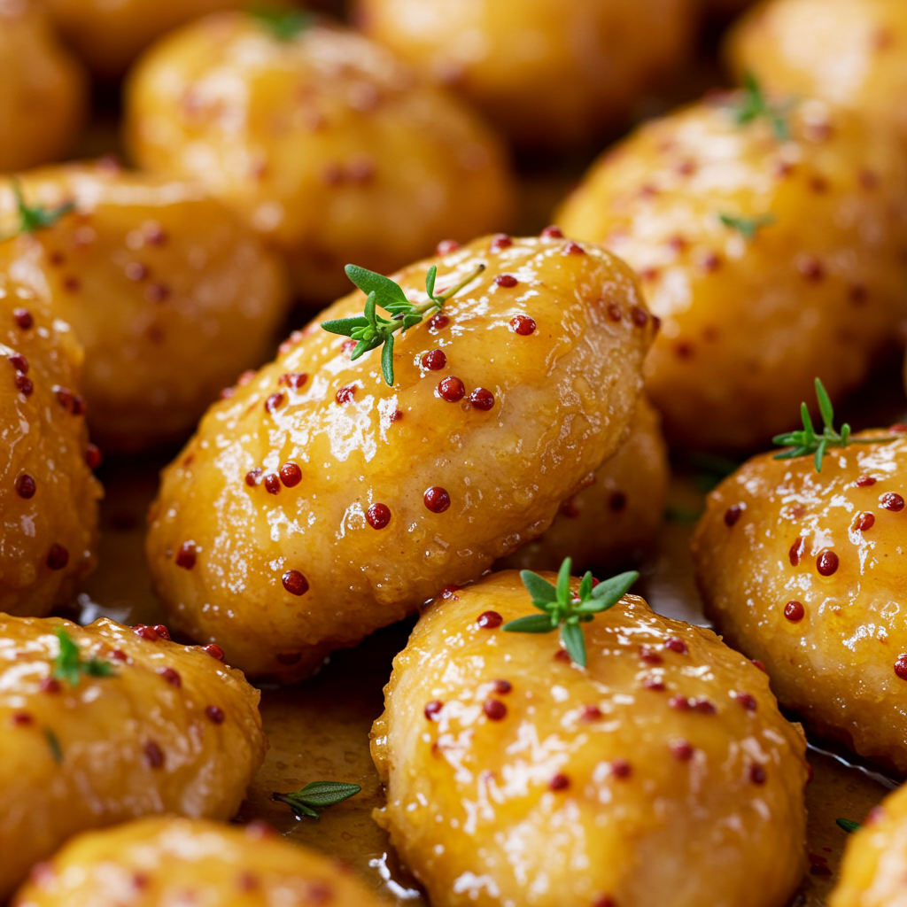 12. Honey Mustard Glazed Chicken Bites