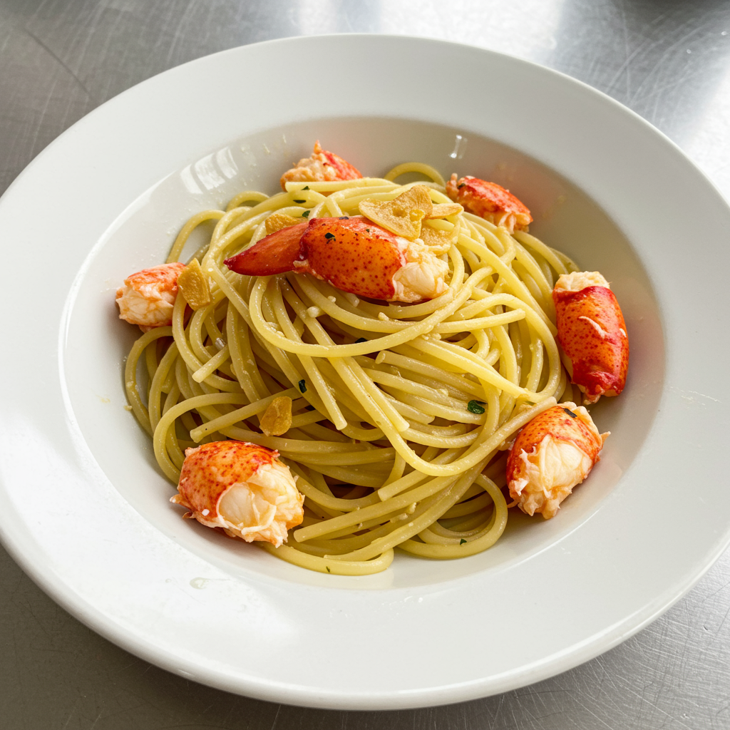 12. Lobster Linguine with Garlic Oil