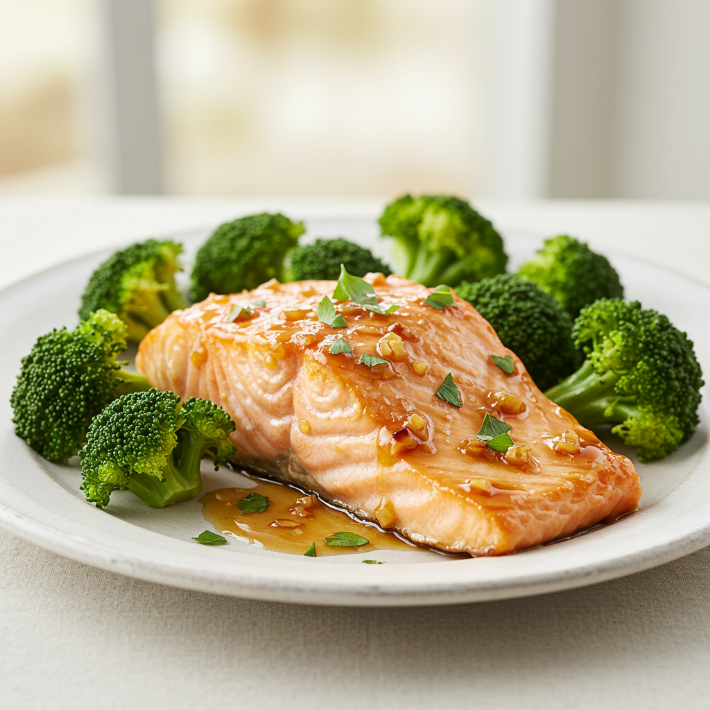12. Maple Garlic Glazed Salmon