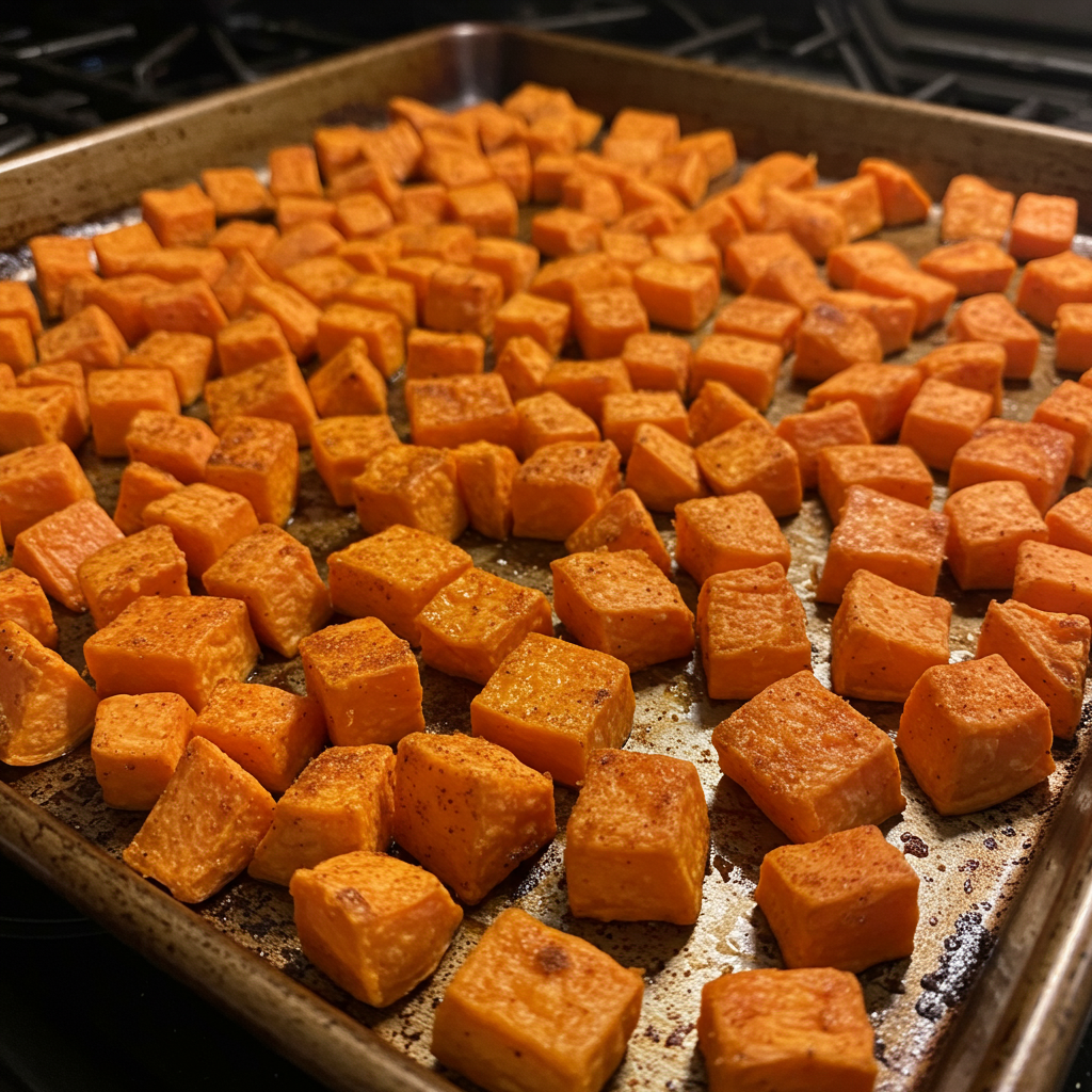 12. Roasted Pumpkin Spice Sweet Potatoes