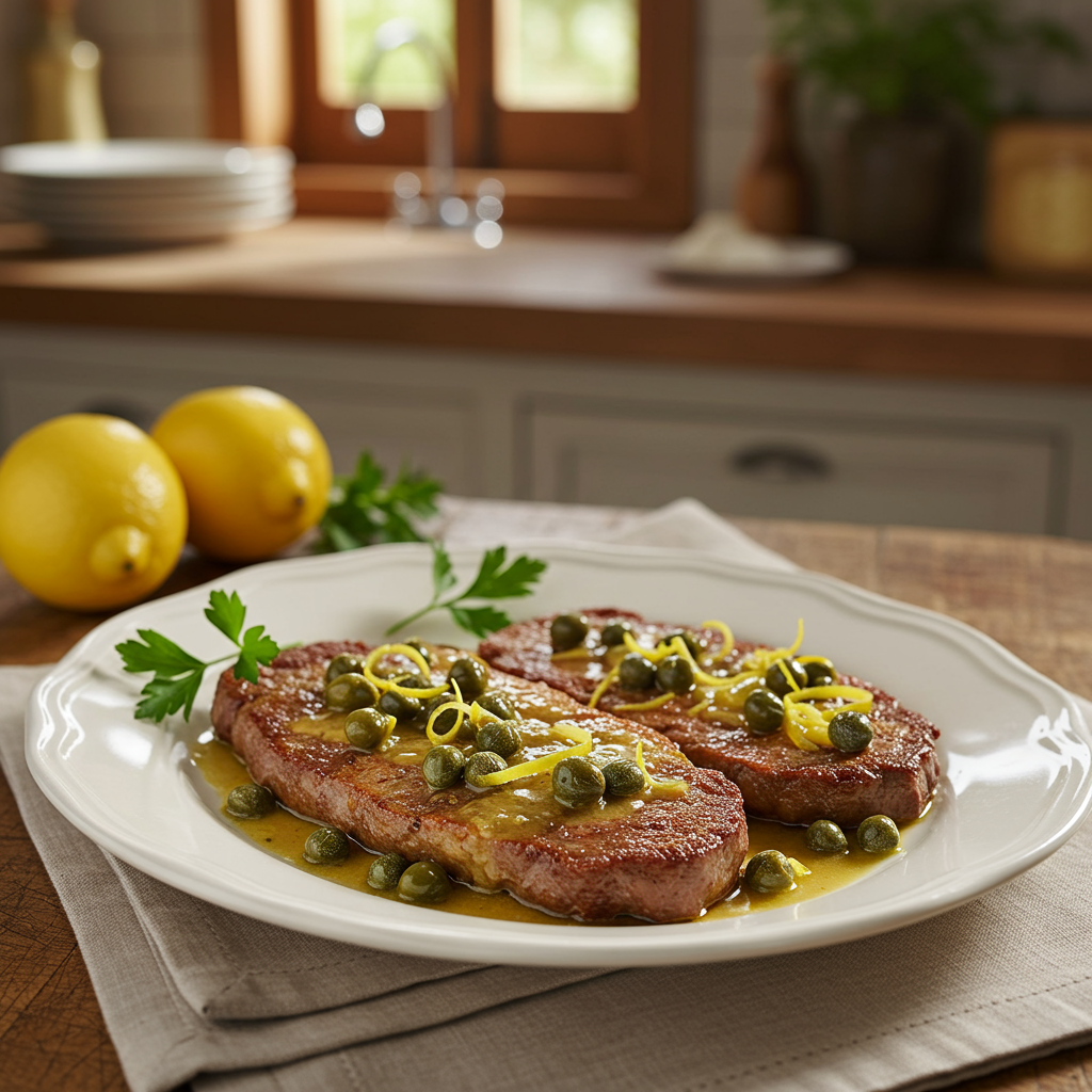 12. Round Steak Piccata