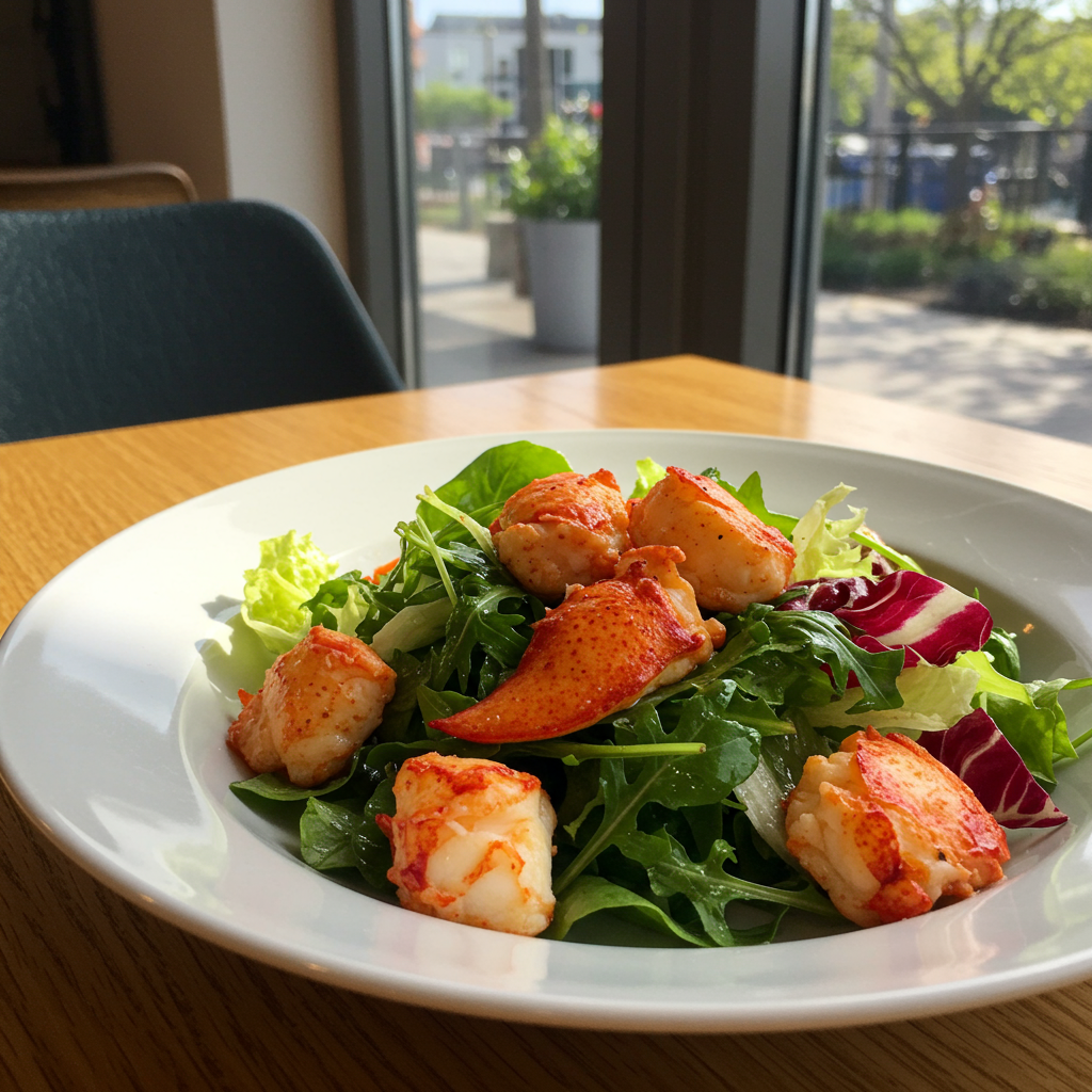 12. Simple Pan-Seared Lobster with Greens