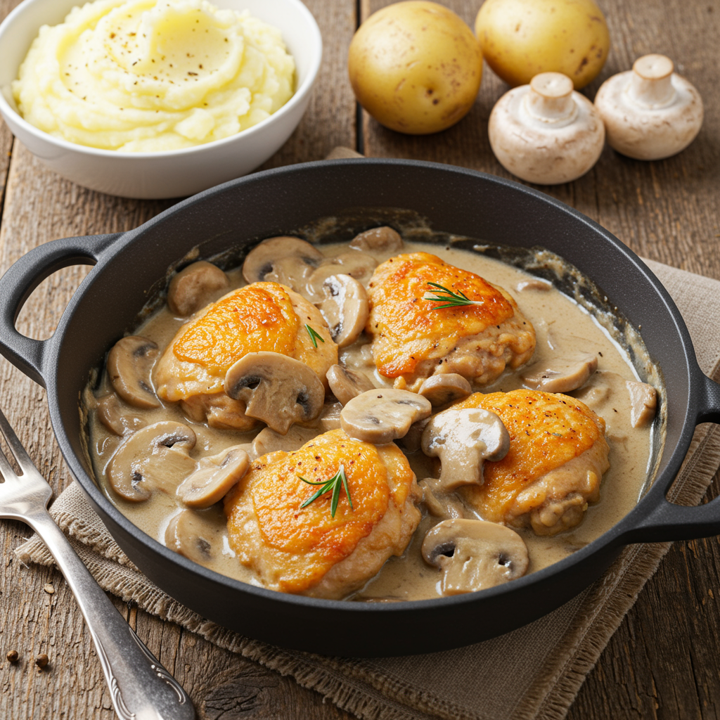 12. Thick and Creamy Mushroom Chicken