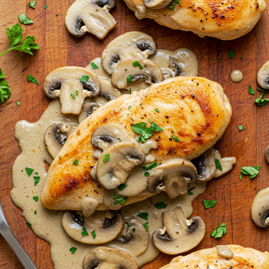 13. Dairy-Free Coconut Mushroom Chicken