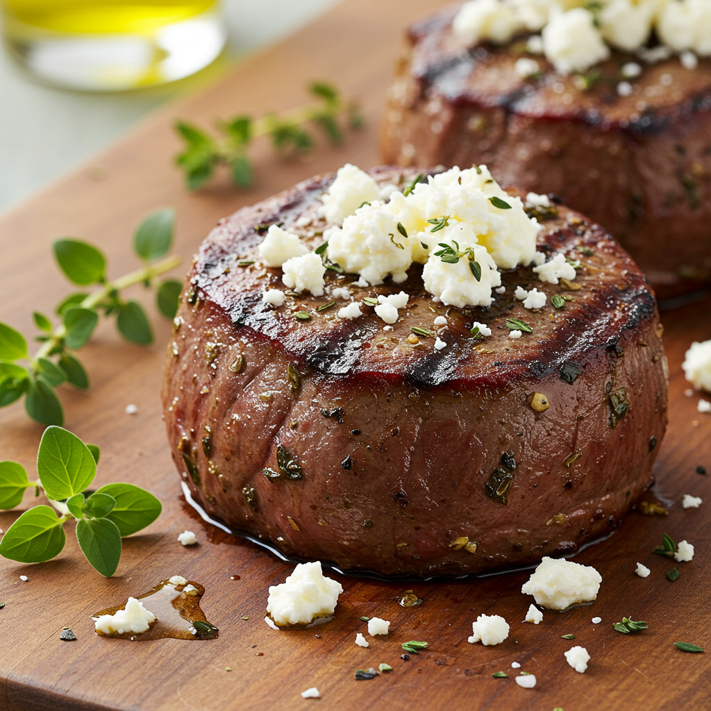 13. Greek-Style Filet Mignon