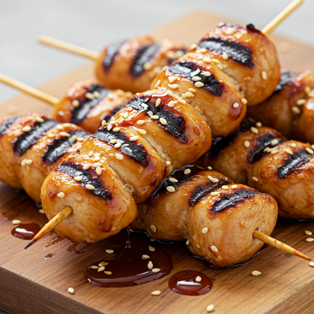 13. Honey Teriyaki Chicken Skewers