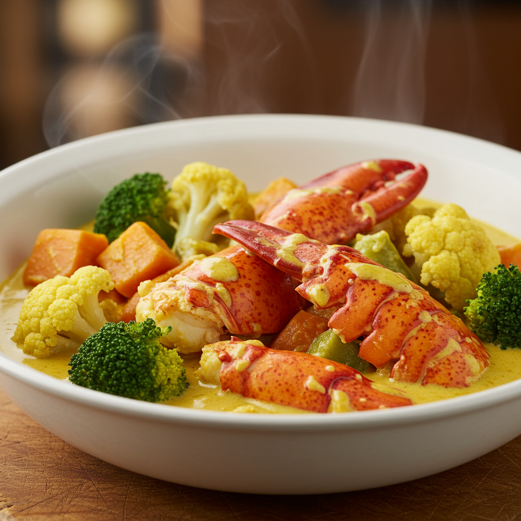 13. Lobster Curry with Roasted Vegetables