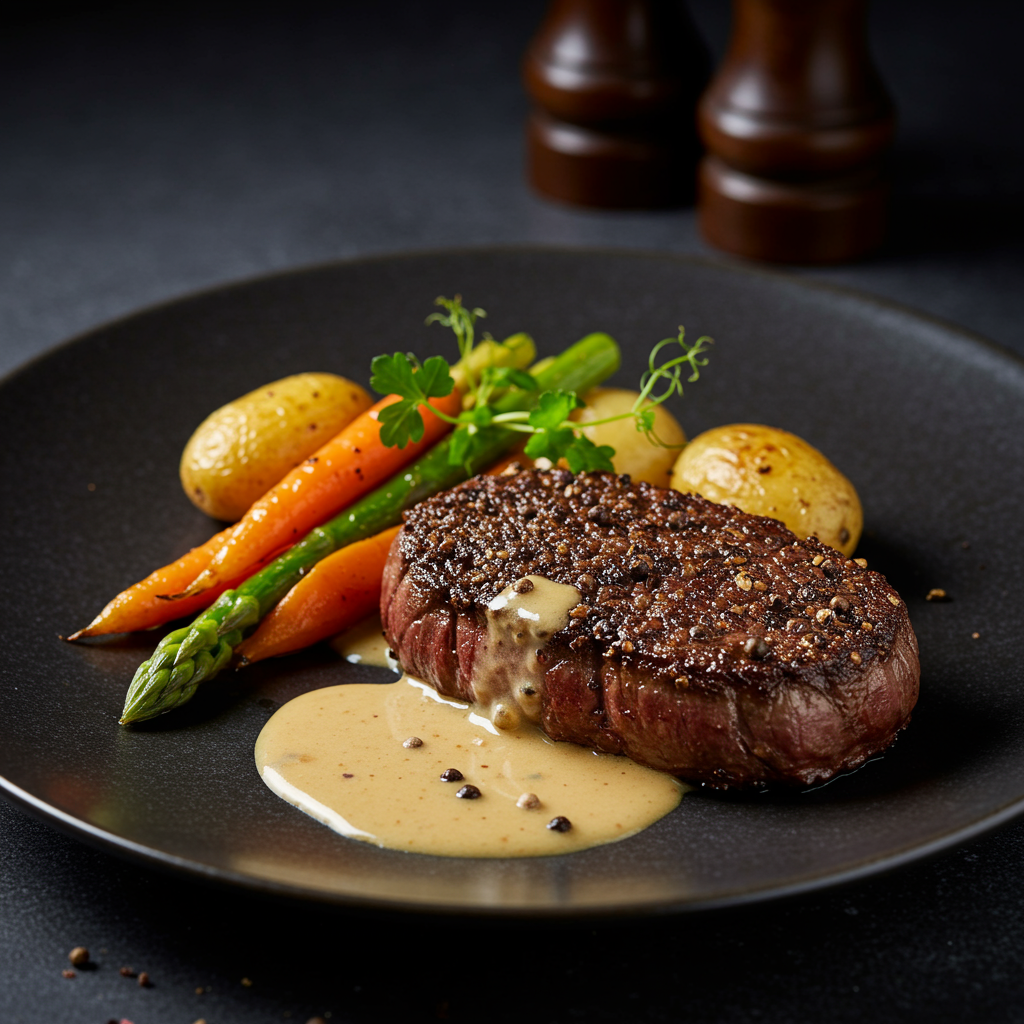 13: Peppercorn-Crusted Venison Steaks
