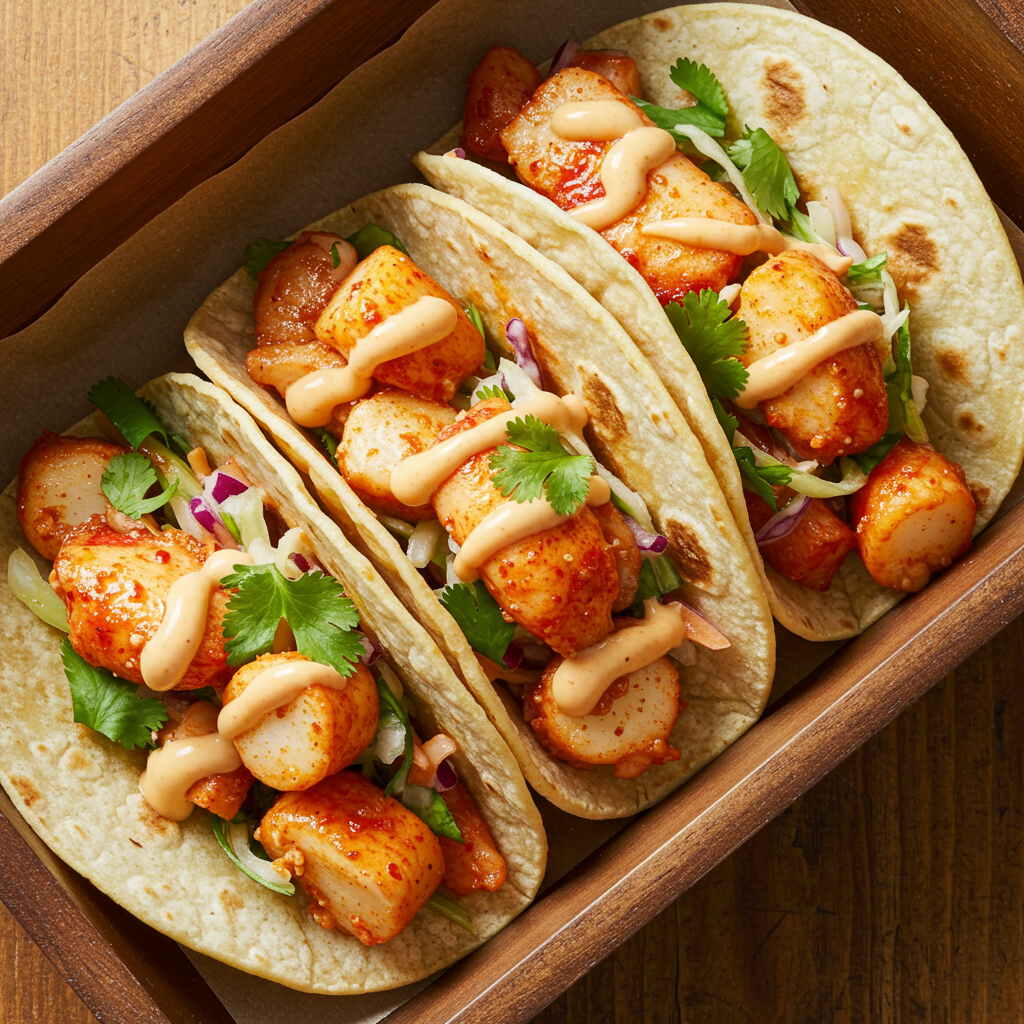 13. Spicy Vegan ‘Lobster’ Tacos