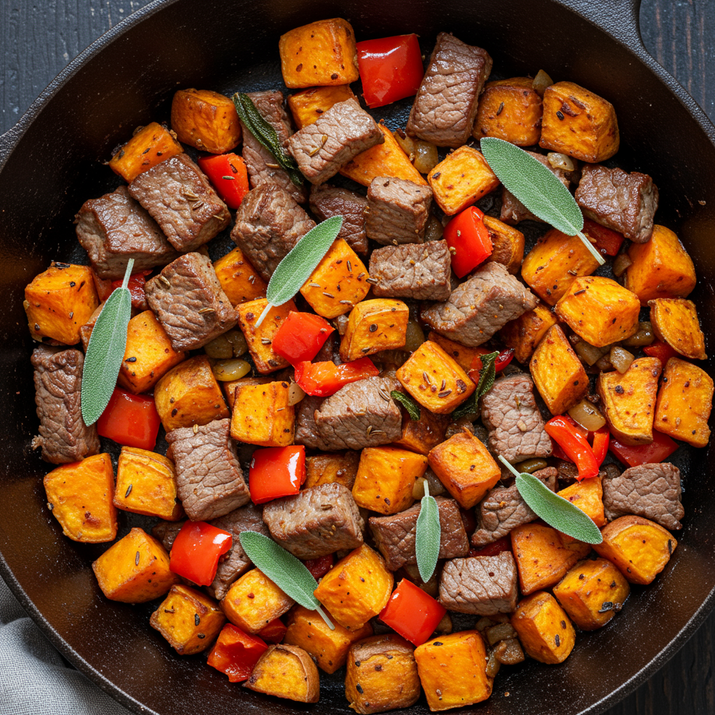 13. Steak and Sweet Potato Hash