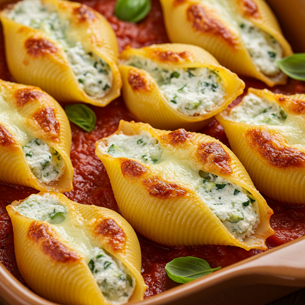 13. Zucchini and Ricotta Stuffed Shells