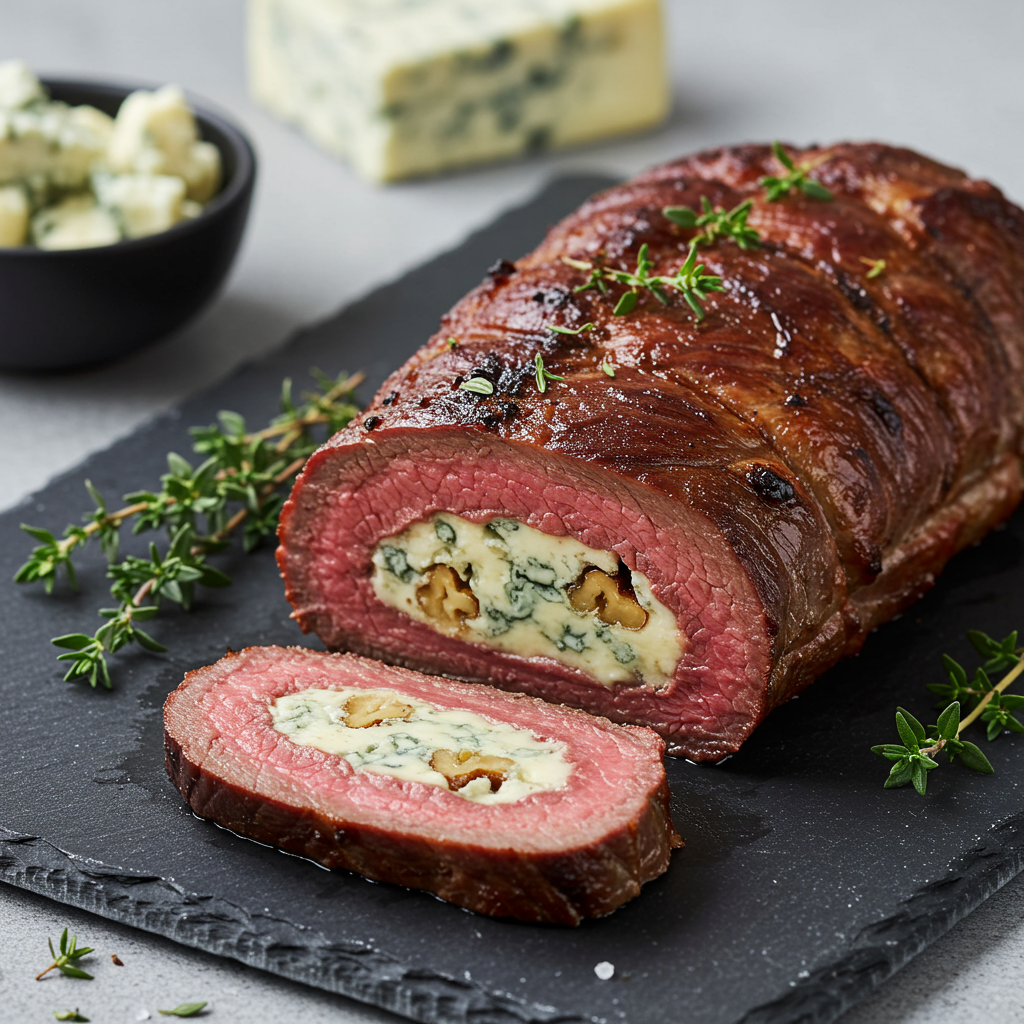 14. Blue Cheese and Walnut Stuffed Flank Steak