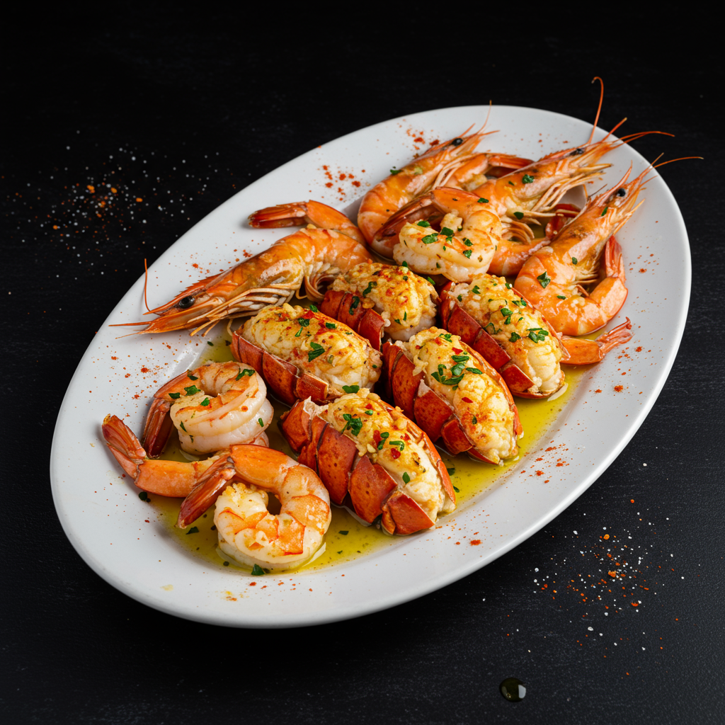 14. Broiled Lobster and Shrimp