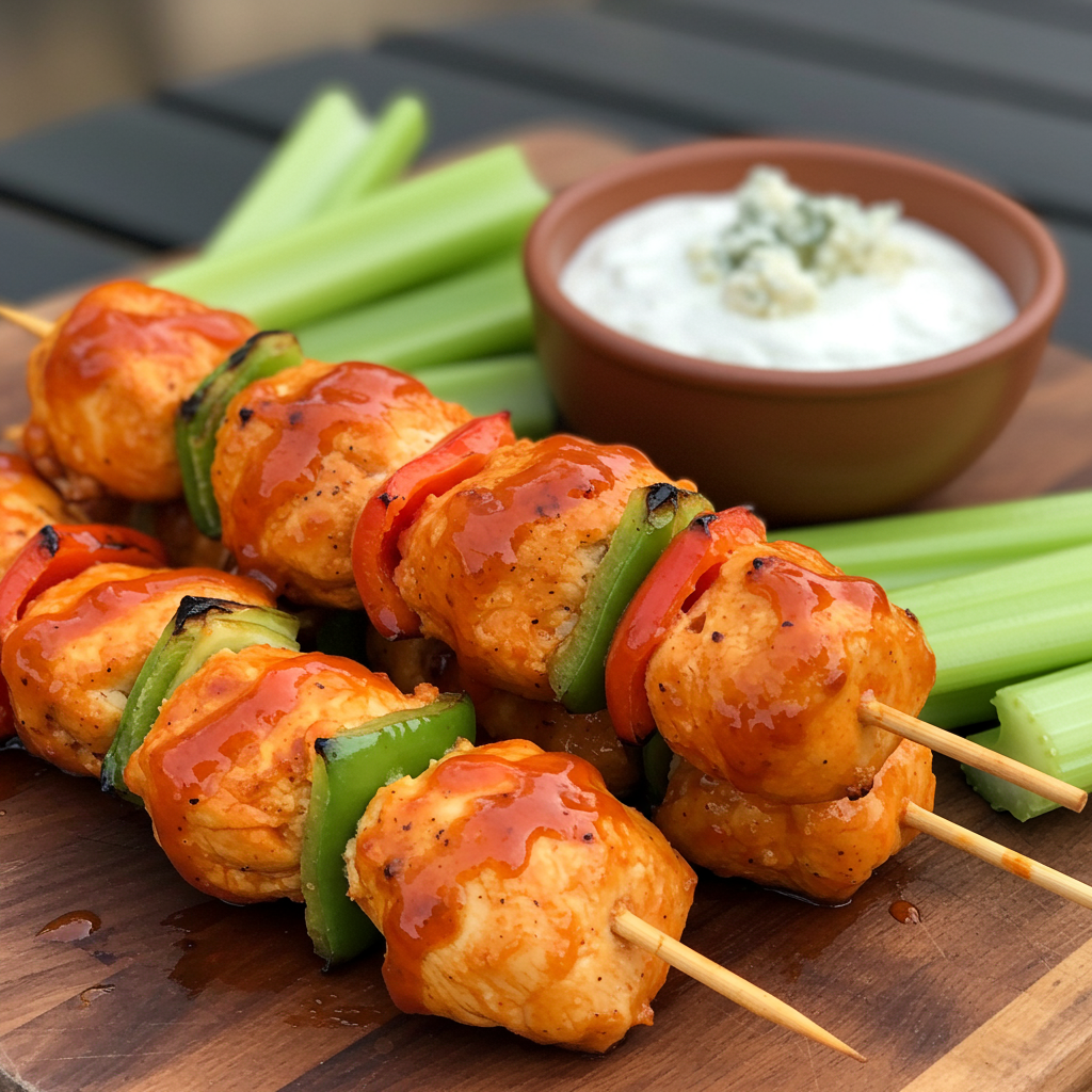 14. Buffalo-Style Chicken Kebabs