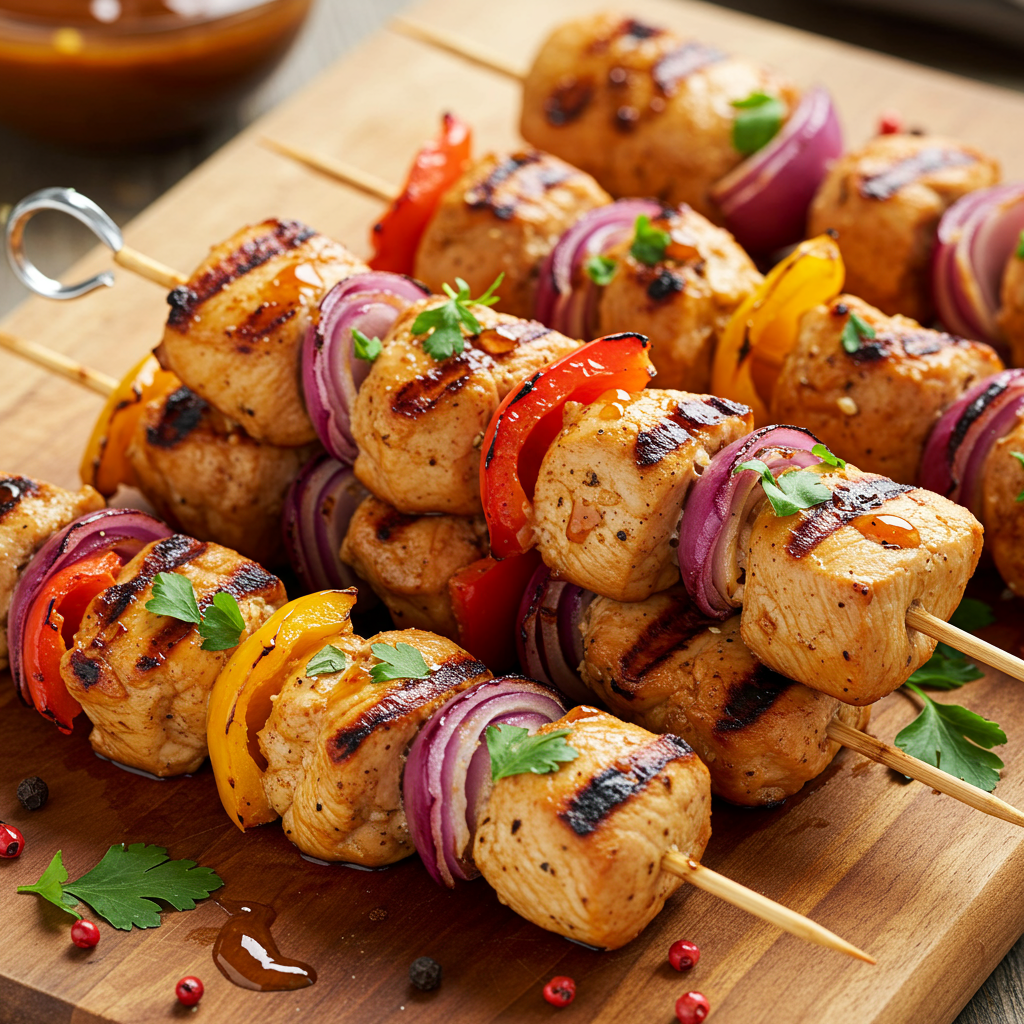 14. Chicken and Bell Pepper Skewers