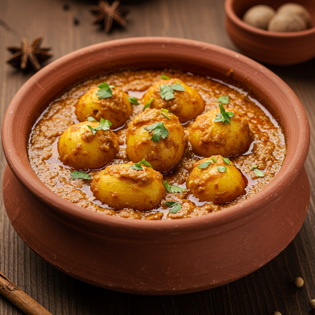 14. Dum Aloo (Baby Potatoes in Spicy Gravy)