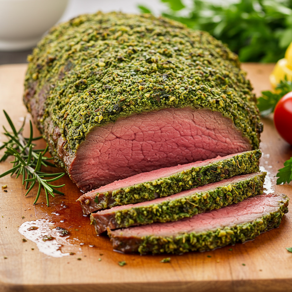 14. Herb-Crusted Top Round