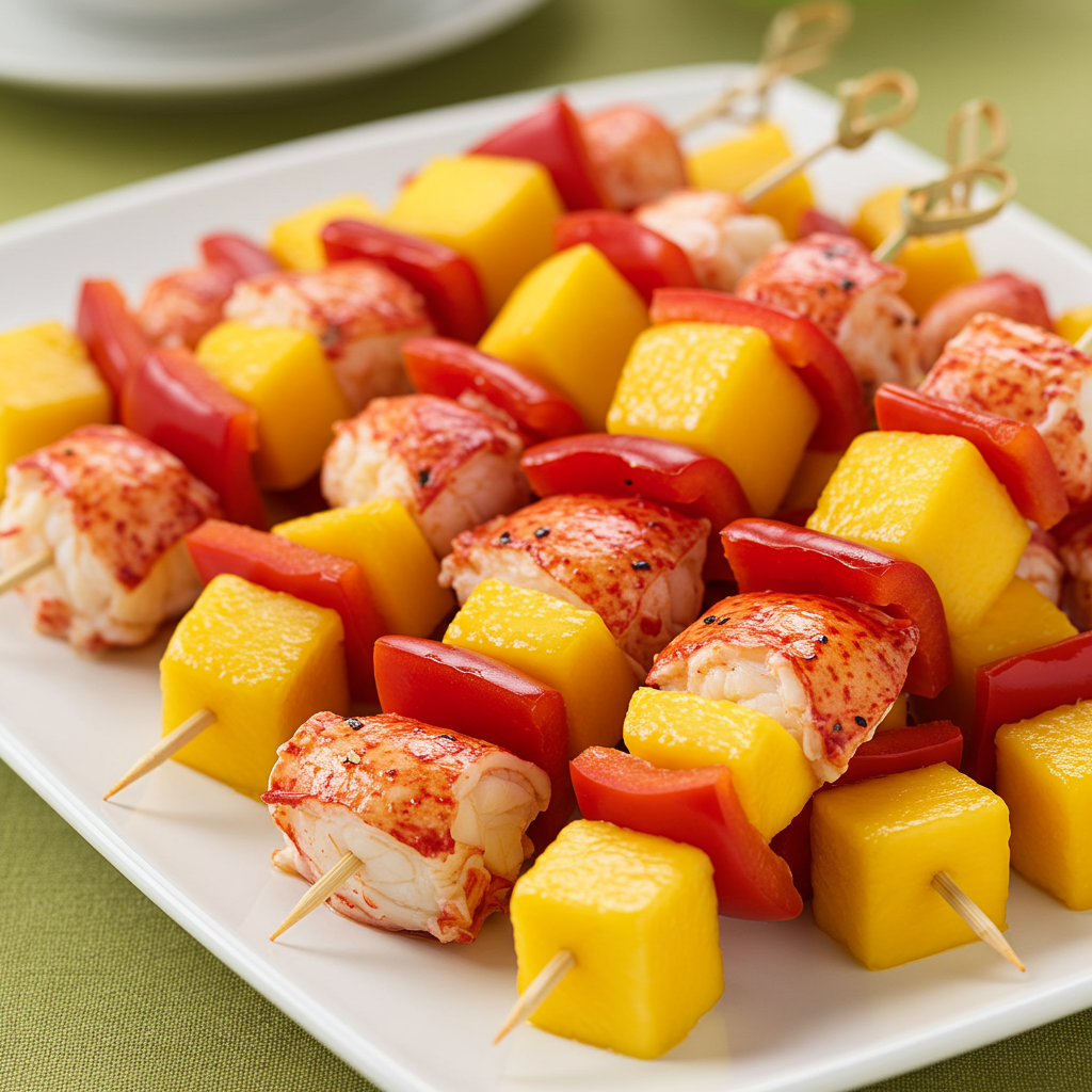 14. Lobster and Mango Skewers
