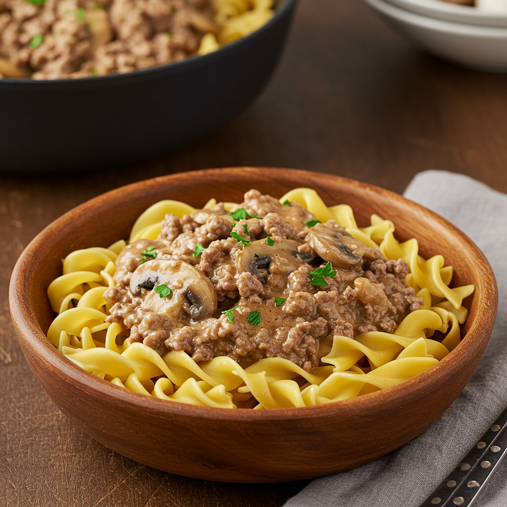 15. Beef and Mushroom Stroganoff