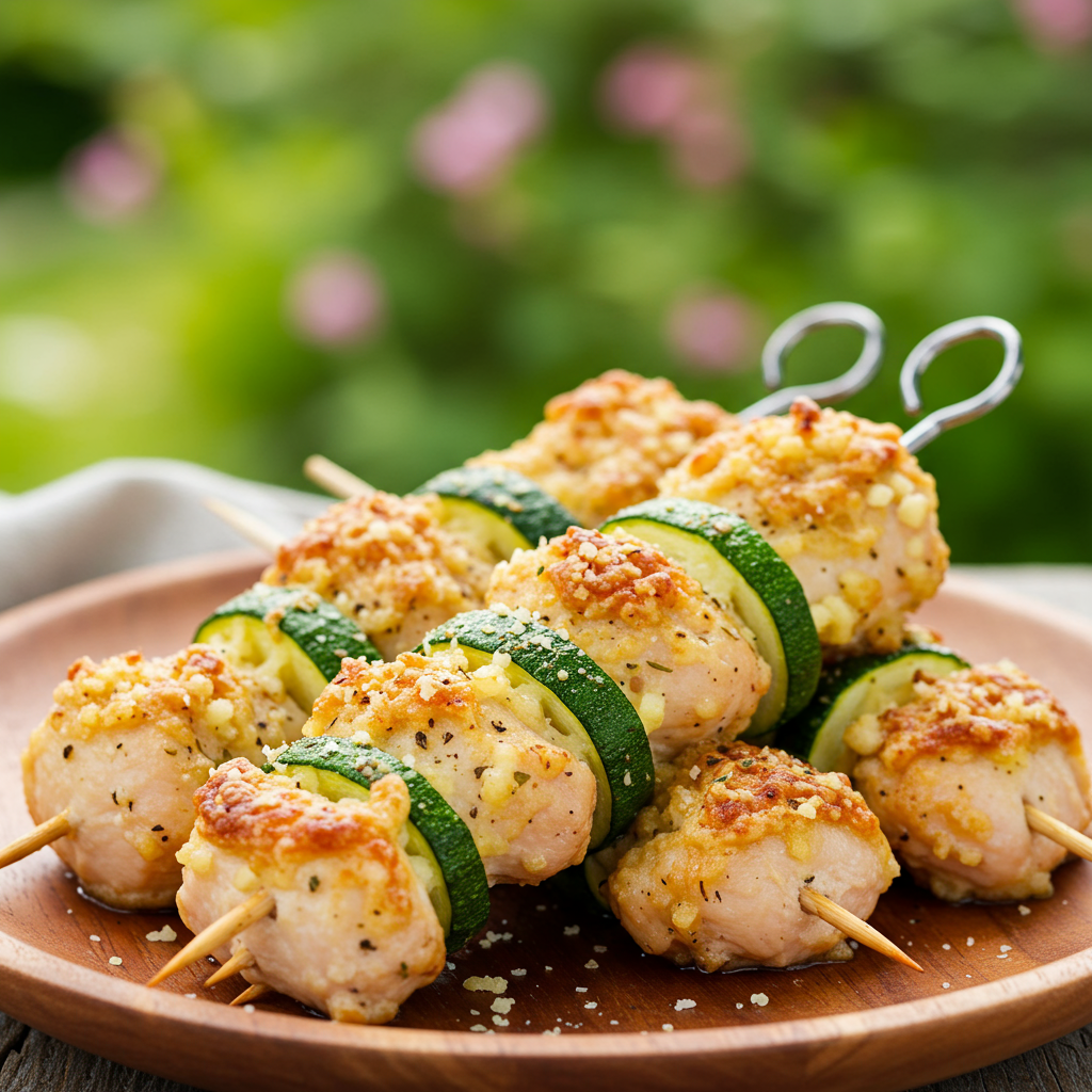 15. Garlic Parmesan Chicken Kebabs