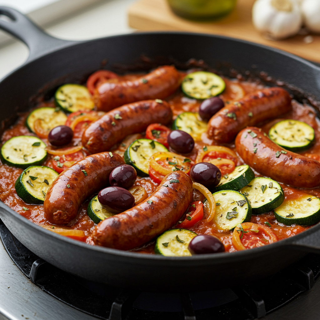15. Greek-Style Kielbasa with Vegetables