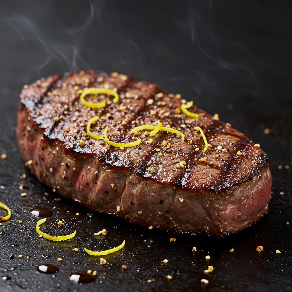 15. Lemon Pepper Hanger Steak