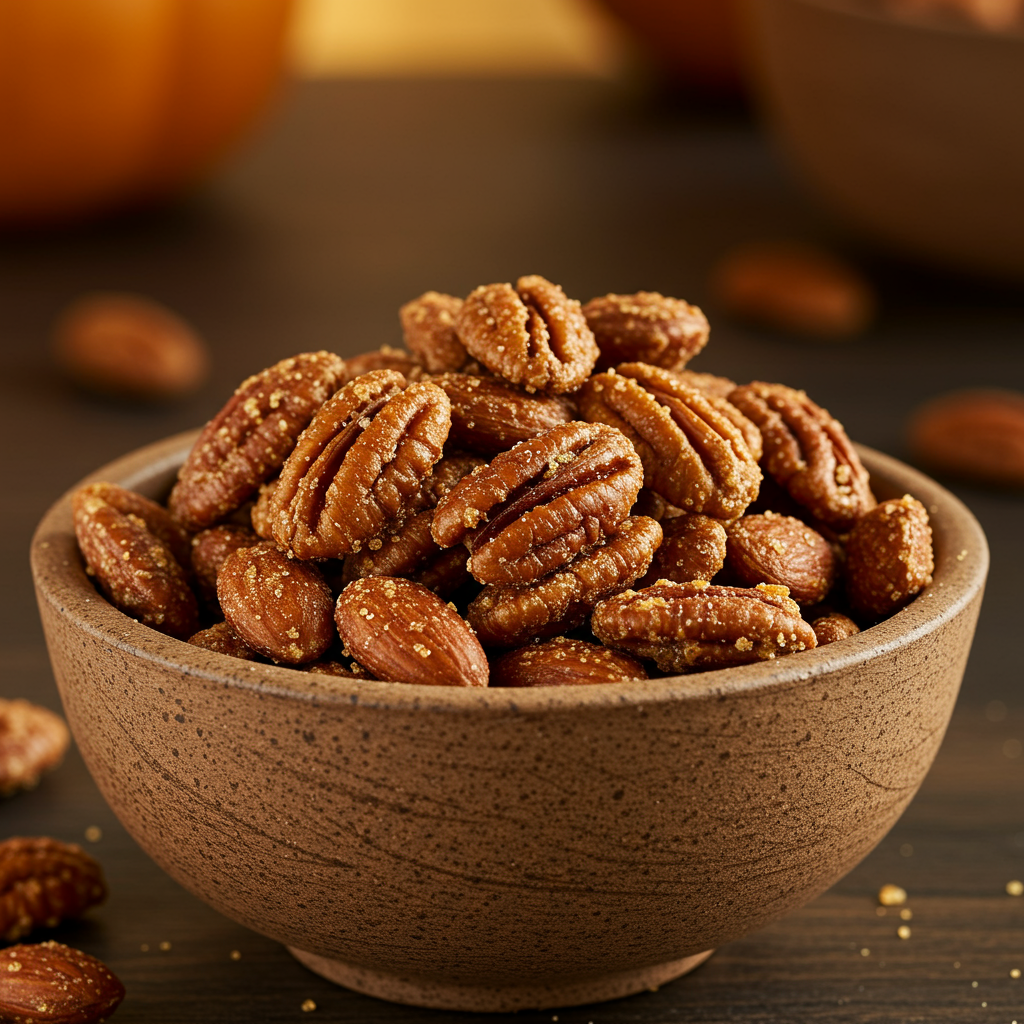 15. Pumpkin Spice Candied Nuts