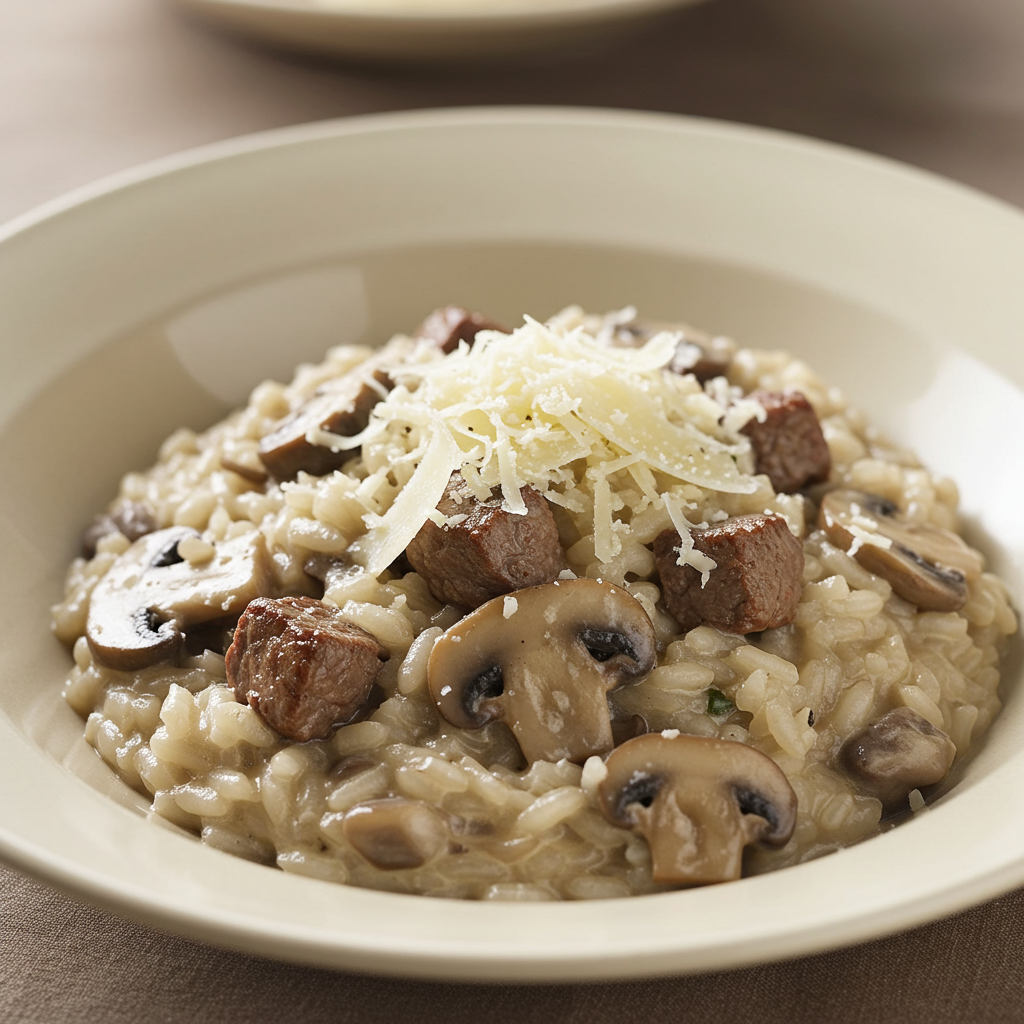 15. Steak and Mushroom Risotto