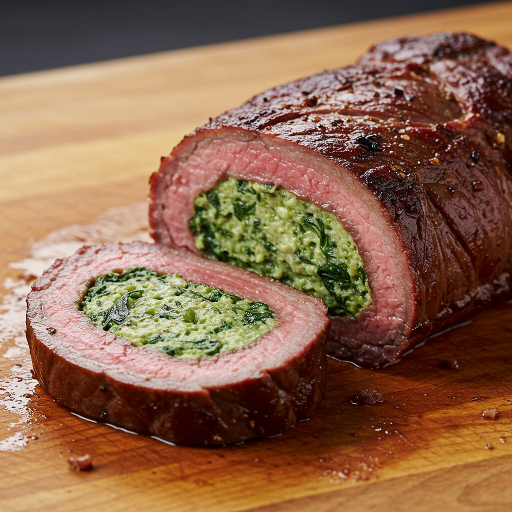 15: Stuffed Venison Steaks with Spinach and Herbs