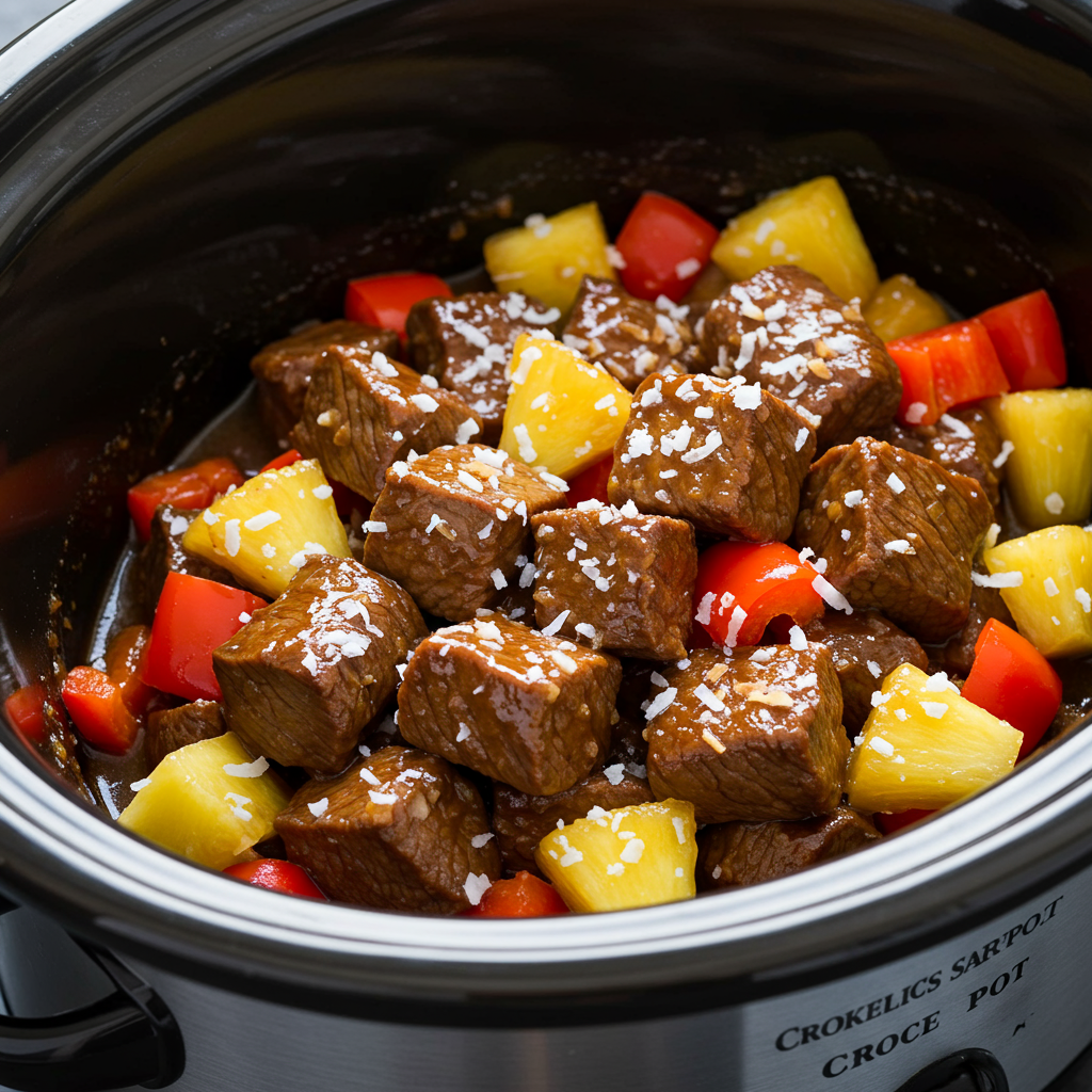 15. Tropical Crockpot Steak