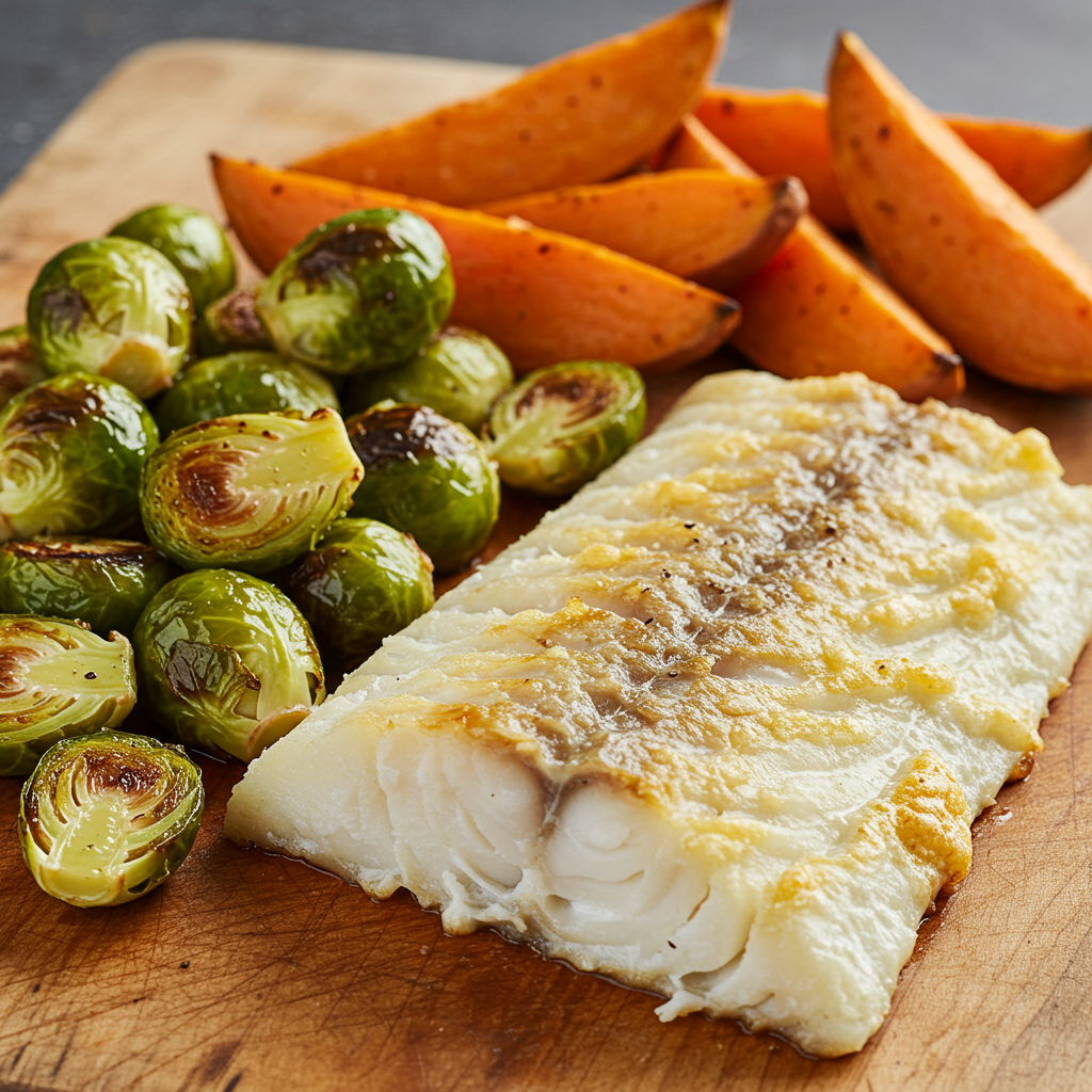 16. Baked Cod with Roasted Vegetables