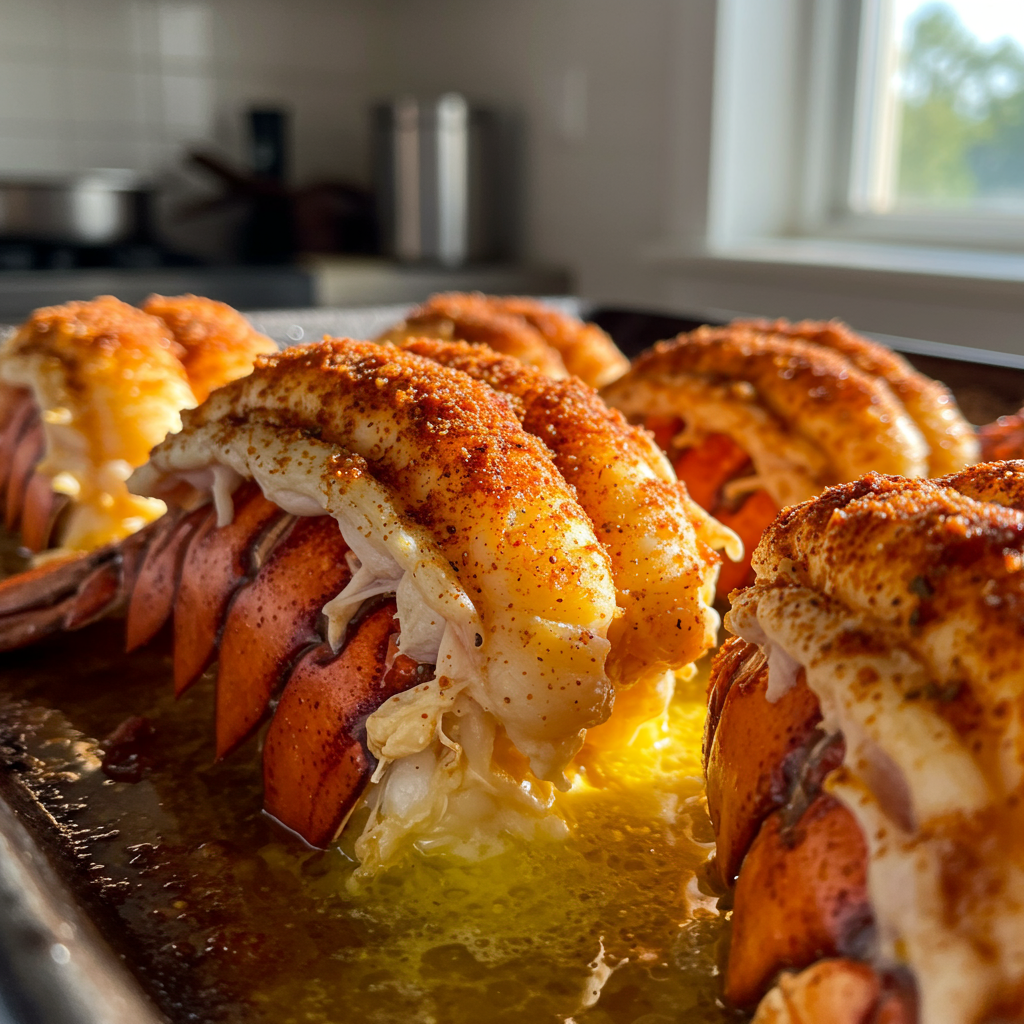 16. Cajun Spiced Broiled Lobster Tails