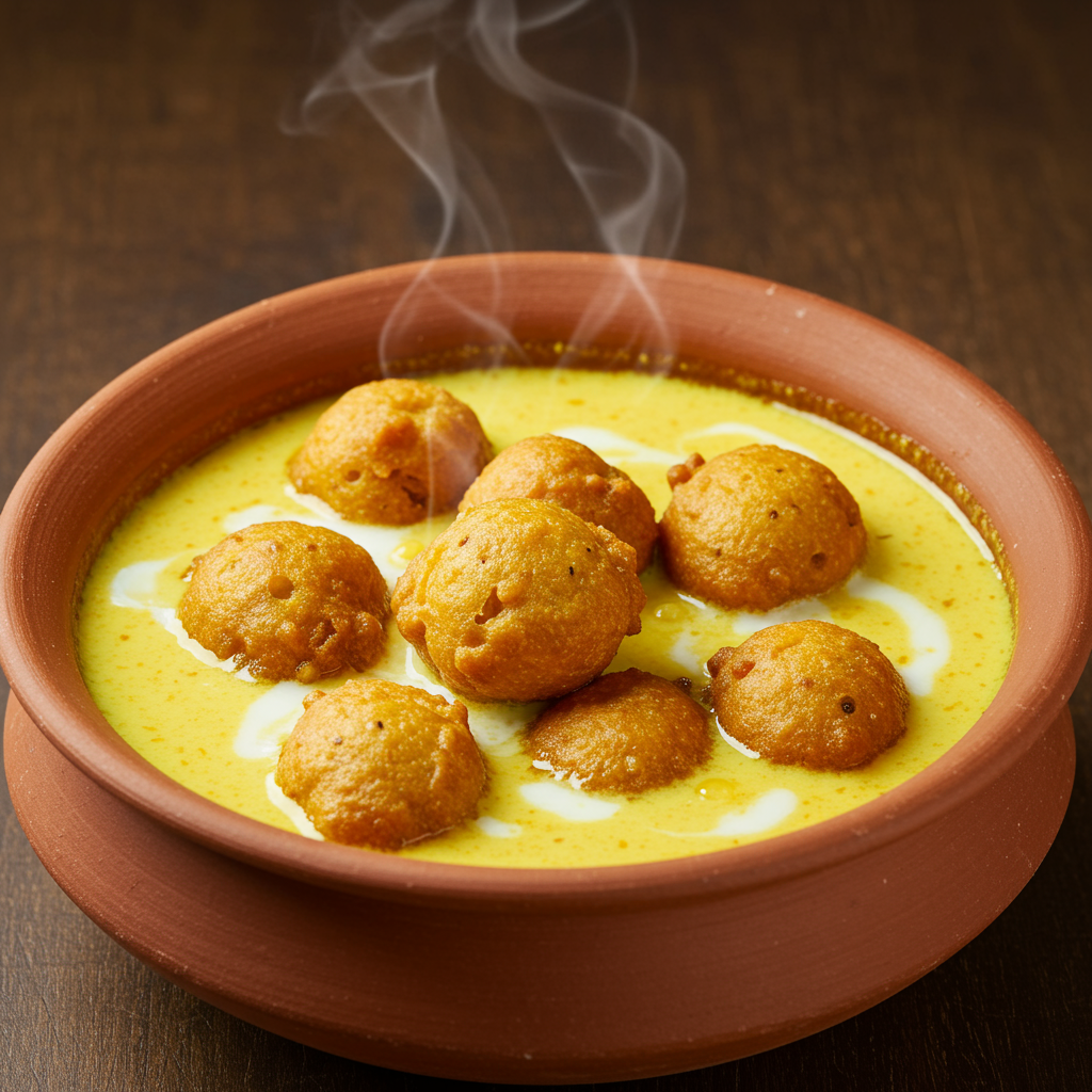 16. Kadhi Pakora (Yogurt Curry with Fritters)
