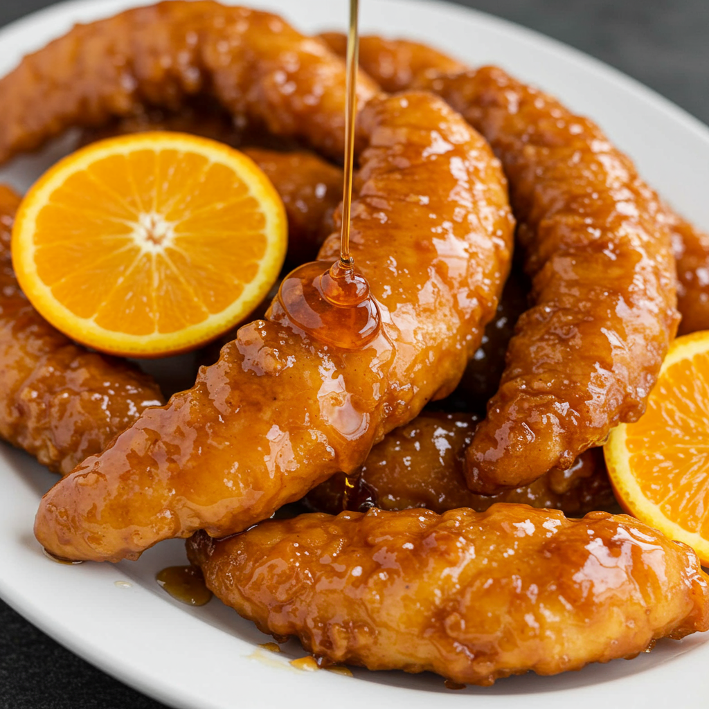 16. Orange Honey Glazed Chicken
