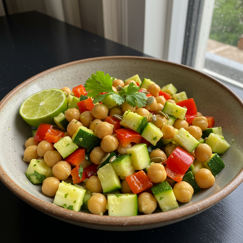 16. Zucchini and Chickpea Salad