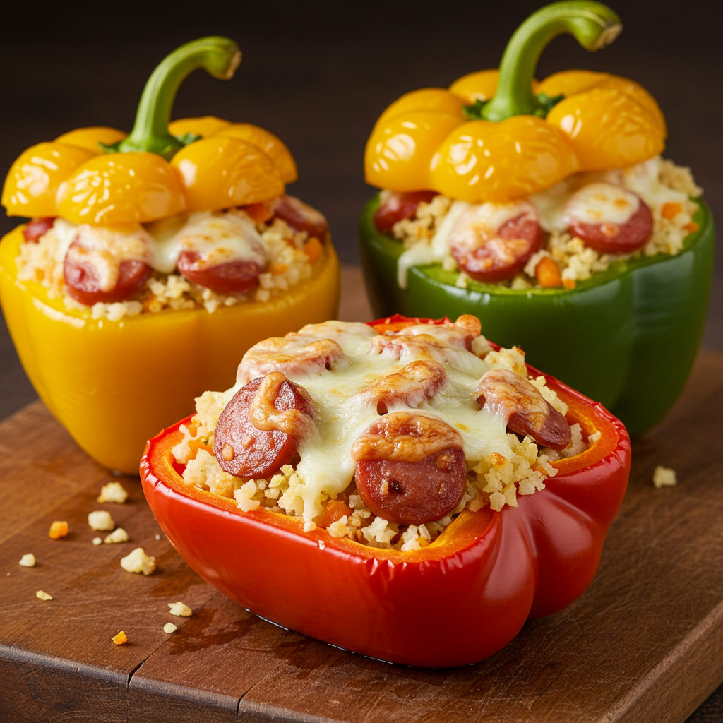 17. Kielbasa Stuffed Bell Peppers