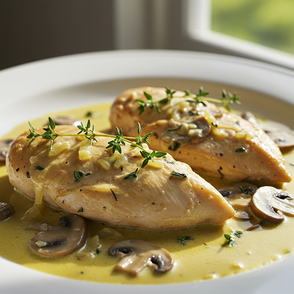 17. Lemon Thyme Mushroom Chicken