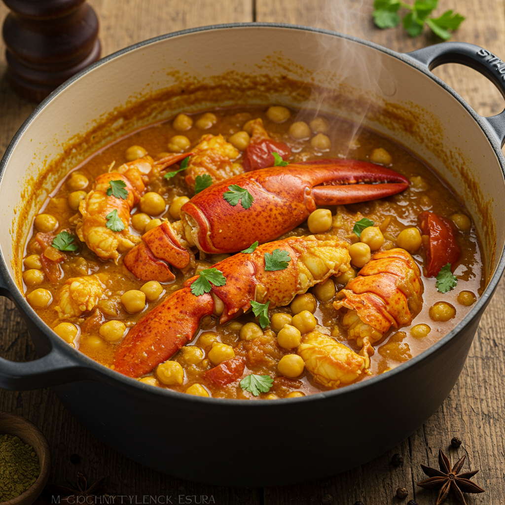 17. Lobster Curry with Chickpeas and Tomatoes