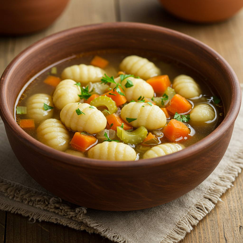 18. Gnocchi Soup with Vegetables