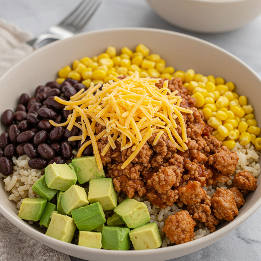 18. Turkey and Black Bean Burrito Bowls