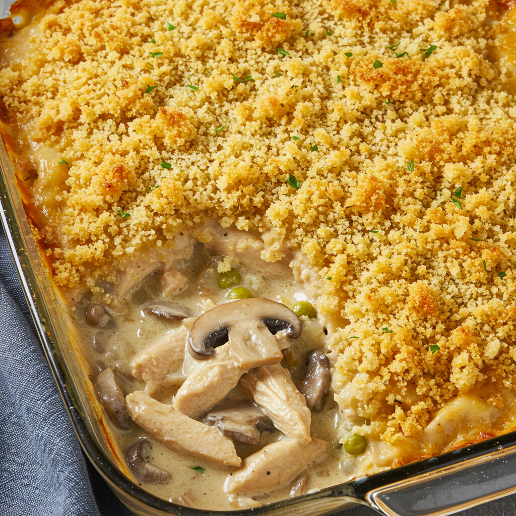 19. Creamy Mushroom Chicken Casserole
