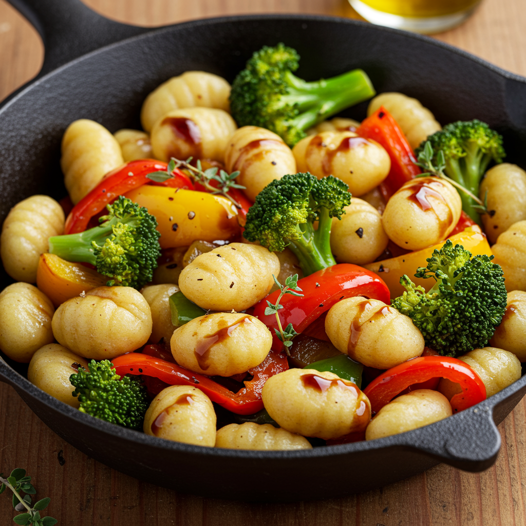 19. Gnocchi with Balsamic Glazed Vegetables