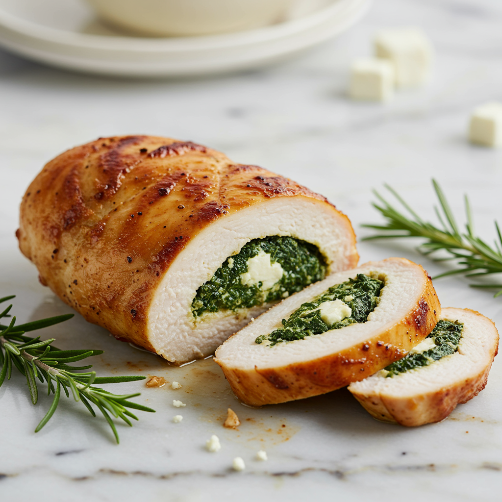 19. Spinach and Feta Stuffed Chicken