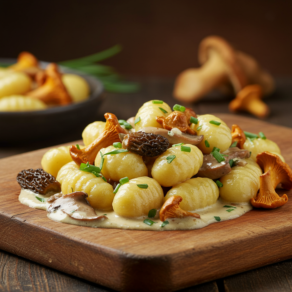 20. Gnocchi with Creamy Mushroom and Herb Sauce